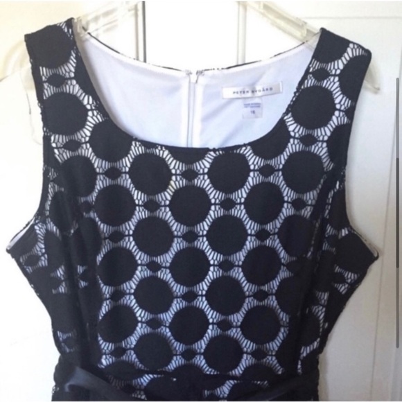 Peter Nygard Black Dress Lace Sleeveless Size 16 - Picture 2 of 6
